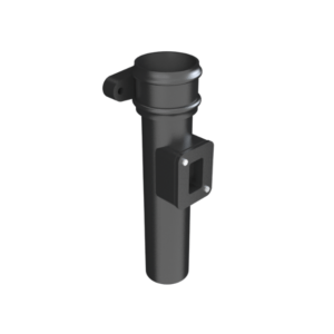 product image of cast iron round downpipe access pipe (eared)-painted