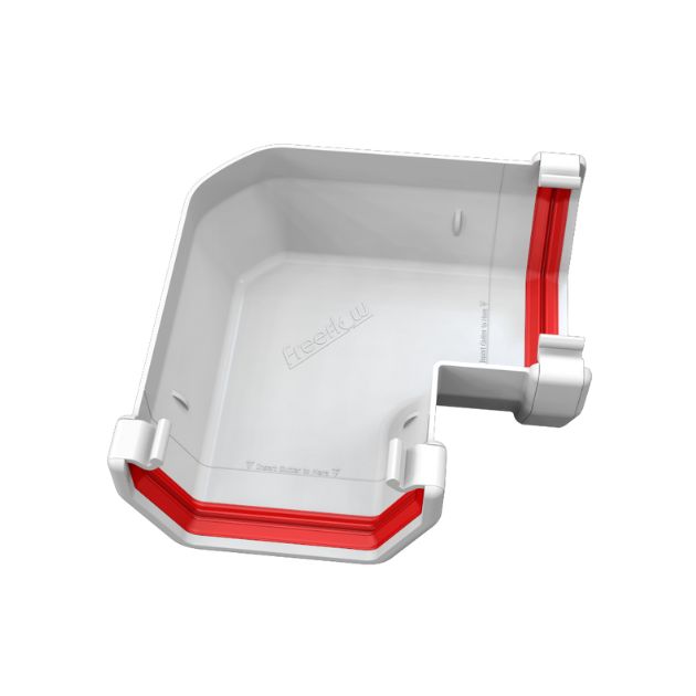 product image of freefoam 114mm square gutter angle 90 degree white