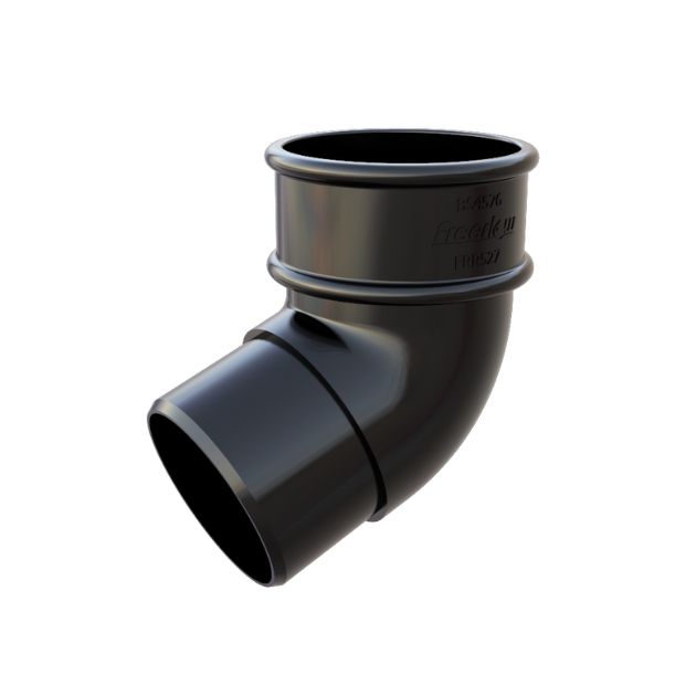 product image of freefoam 68mm 112.5 degree offset bend black