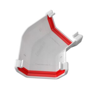 product image of freefoam 114mm square gutter angle 135 degree white