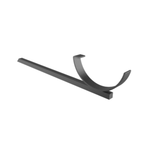 Product picture of Half Round Cast Iron Drive in Bracket - Black