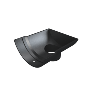 Product Image of Half Round Cast Iron Dropend Outlet External-Black